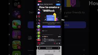 How to create a discord webhook on moblie