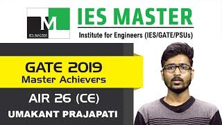 GATE 2019 Topper | Umakant Prajapati AIR 26 (CE) | IES Master Student