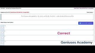 MTH603 [Numerical Analysis] #quizno2 Fall 2023 #virtualuniversityofpakistan