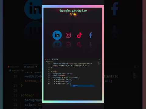 cc🔥 Learn How to Create a Glowing Icon Box Using HTML & CSS! 💡#html #htmlbasicsforbeginners