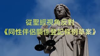 反對《同性伴侶關係登記條例草案》