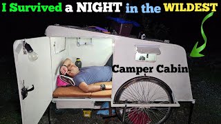 I Survived a NIGHT in the WILDEST Camper Cabin!