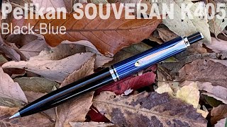 Pelikan SOUVERÄN K405 Black Blue｜ペリカン スーベレーン K405ボールペン 青縞