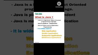Introduction to Java | What is Java? Explain | interview questions Of Java #java #interview
