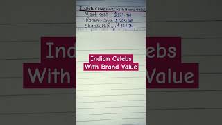 Indian Celebraties With Their Brand Value #Indiancelebraties #brandvalue #mintossmood