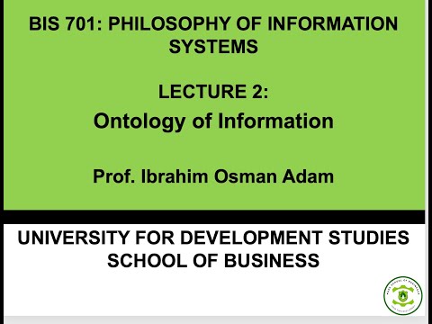 BIS 701:  Philosophy of Information Systems