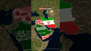 Why Iran And Saudi Arabia Hate Each Other ?? 🔥 #shorts #maps #iran #saudiarabia