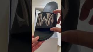JW Anderson Black Rubber Pool Slides. #JWAnderson #Farfetch.