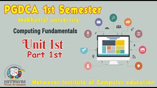 #1 Fundamental of Computers PGDCA 1st sem unit 1 part 1 | Computer fundamentals Class 1