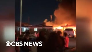 Deadly fireworks-related explosion sets multiple homes ablaze in L.A.