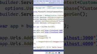 Minimal API | Çoklu port kullanımı #shorts