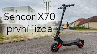 Sencor X70 - skvělý podvozek na řádění a překvapivý výkon 👏. První jízda 🛴