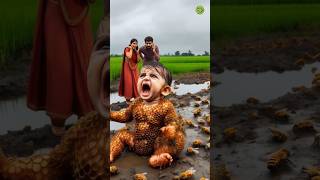 innocent baby covered in honey comb like huge bees saved by rescue team #humanity #kidsshorts