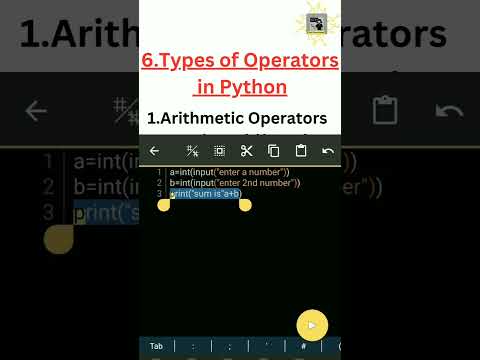 Operators in Python. part1:Arithmetic Operator. #pythonbeginners #learnpython #shorts #pythontricks