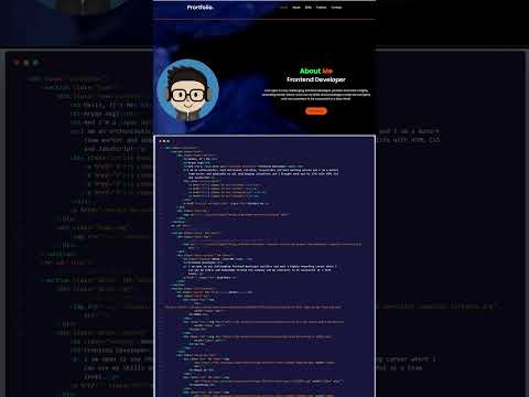 How to create Portfolio using Html , Css and JavaScript #codinglife #programming #programmers #code