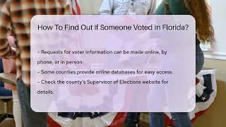 How To Find Out If Someone Voted In Florida? - CountyOffice.org