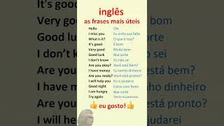 Inglês. Aprenda frases mais úteis em inglês para principiantes!