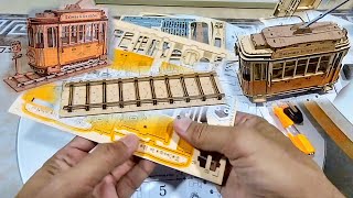 Assembling the Rolife TG505 Tramcar 3D wooden puzzle. How long does it take to complete?