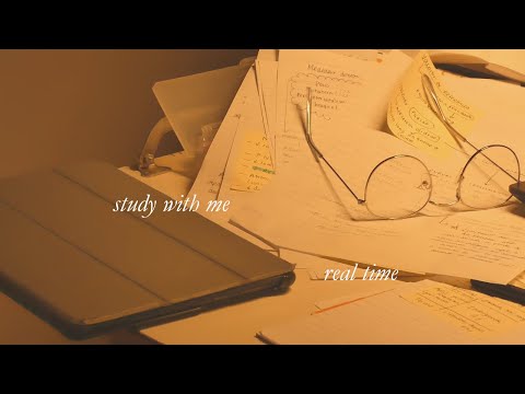 Study With Me 🌜 *✧･ﾟ:*  finals edition (no music, light rain)