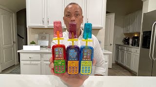 👂 ASMR FLIP PHONE POP LOLLIPOP CANDY (3 FLAVORS) AND EATING SOUNDS 👂 FULL VIDEO 👂 #asmr