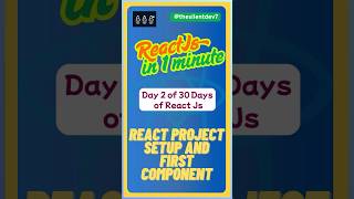 React Project Setup in 1 Minute | Vite + First Component | Day 2 #coding #techology #reactjs #react