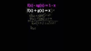 Solving A Functional Equation #maths #algebra #exam #sybermath