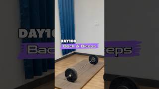 Day108: Unfit to Fit!🏋️💪Ghar par FITNESS!🏠#jugadworkout #backworkout  #biecepworkout 💪🏼 #Day108