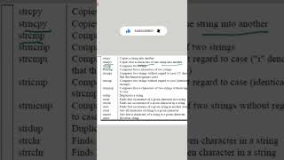 String Functions In C