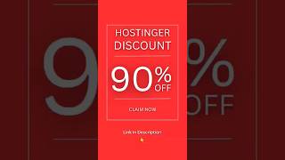 Hostinger Hosting at 90% OFF 💀 Discount Link in description #Hostinger #deals #viral