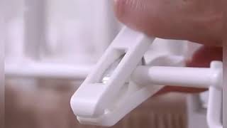 省空間六連掛衣褲夾衣架