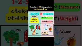 Countable vs Uncountable Noun // একপলকে Uncountable Noun এবং Countable Noun চেনার সহজ উপায়? #shorts