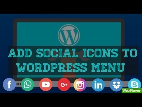 How To Add Social Media Icons To WordPress Menu
