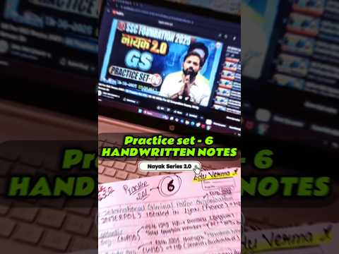 Nayak Series 2.0 Practice Set 6 ✅ Handwritten Notes in English #shorts