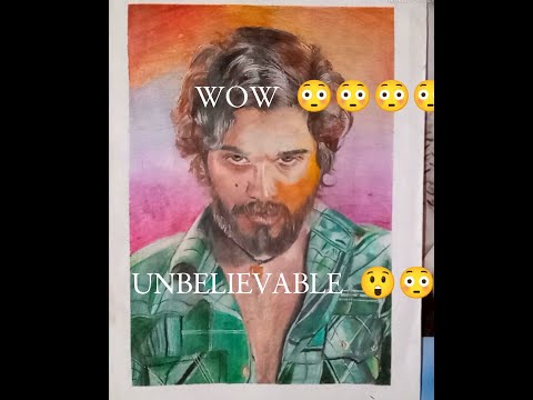 Draw PUSHPA With cheapest Colour Pencil #shorts #art #viral #artist