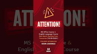 🚀 Our new batch for the MS Office Course and English Language Course starts tomorrow!