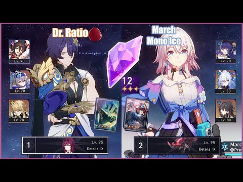 E0 Dr Ratio & Mono Ice E0 Jingliu MoC 12 Gameplay - Honkai Star Rail 1.6