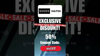 Shoesmates Sitewide Code! #ShoeLovers #TrendyShoes #ShopNow #FashionDeals #WalkWithConfidence