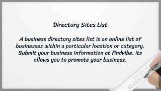 Online Listing Sites