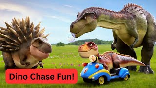 "Dinosaur Chase Fun! Watch These Hilarious Dinosaurs Go Wild 🚀🦖 | Kids Song & Adventure!"