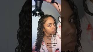 My Flat Wash N Go Diffuser Routine #washngo #curlyhair #diffusers #3bhair #beyonce #flatwashngo