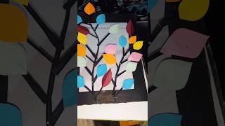 Best wall hanging with craft paper ❤️ #craftideas  #craftyhome #youtube #youtubeshort #easydecor