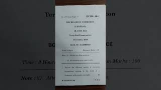 #ignou/ BCOS-184/ TEE Dec 2024 question paper/ like/ share/ subscribe