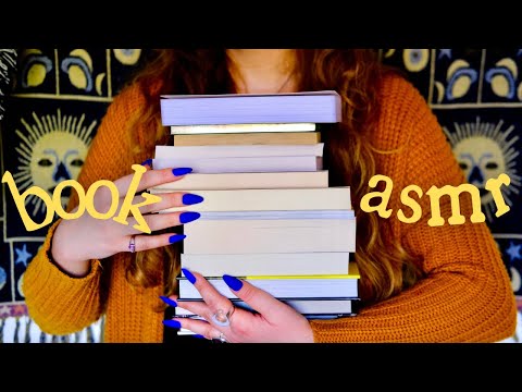 Witchy Book Haul ASMR 🌙 My Winter TBR ❄️ (soft-spoken, tapping, page-flipping, tracing)