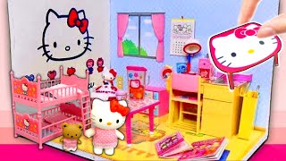 【可愛すぎるっ❤️キティちゃん部屋】リカちゃんがリーメントでサンリオのお部屋を作ってみよう♪