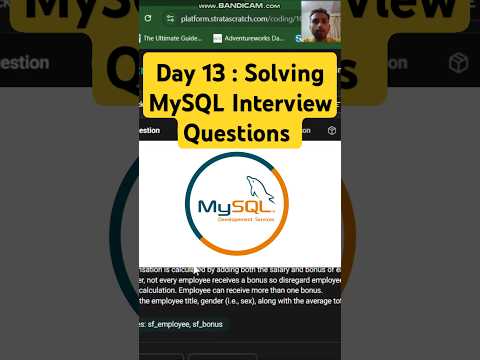 Day 13: MySQL Interview | Nested CTE, GROUP BY & Joins | #shorts #mysql  #sqldevelopment