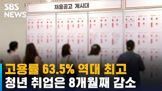 고용률 63.5% 역대 최고…청년 취업은 8개월째 감소 / SBS