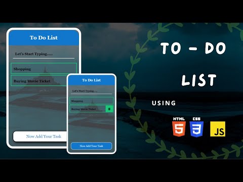 To-Do List Using HTML, CSS & JavaScript | THE WEBFIX