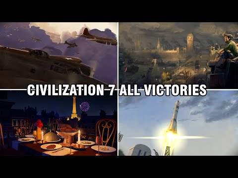 CIVILIZATION 7 ALL VICTORY (7 DIFFERENT) ANIMATION | ALL ENDING (4K)