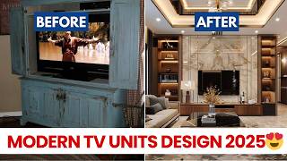 Best 100 Modern TV Cabinet Decorating Ideas 2025 Living Room TV Wall Units & Home Interior Design