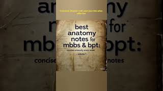 📚 Anatomy notes for MBBS & BPT students! Launching July 5 at £0.99 – stay tuned!🔗 amzn.eu/d/7YvtcKf